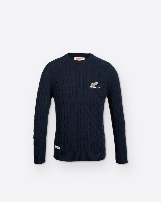 Honda Zopfmuster-Sweater