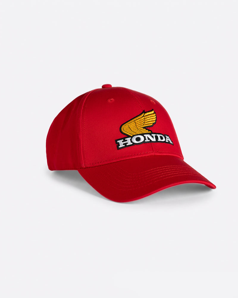 Honda Elsinore Kappe Rot, Vorderansicht.