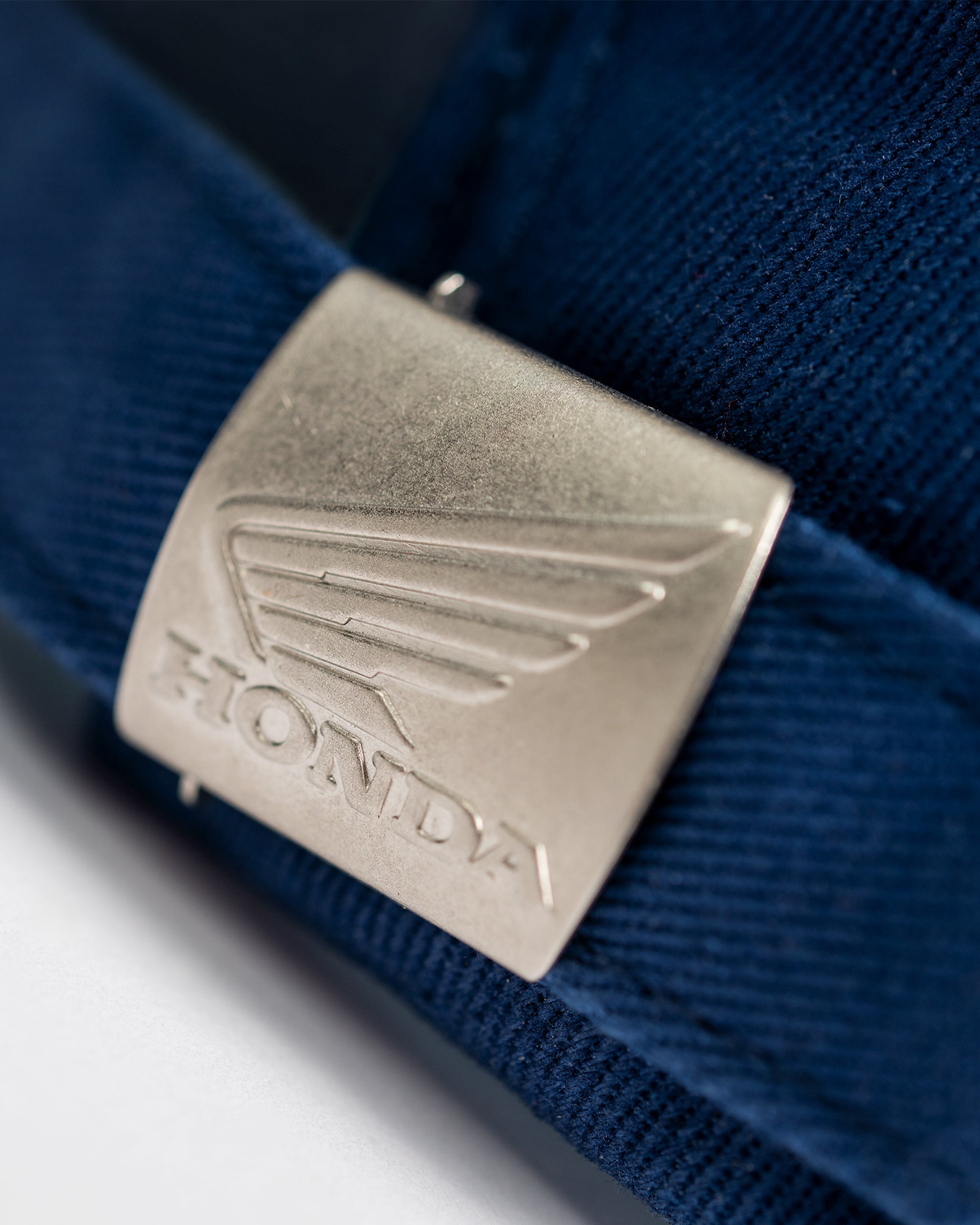 Honda Baseballkappe Blau, Detailansicht Verschluss.