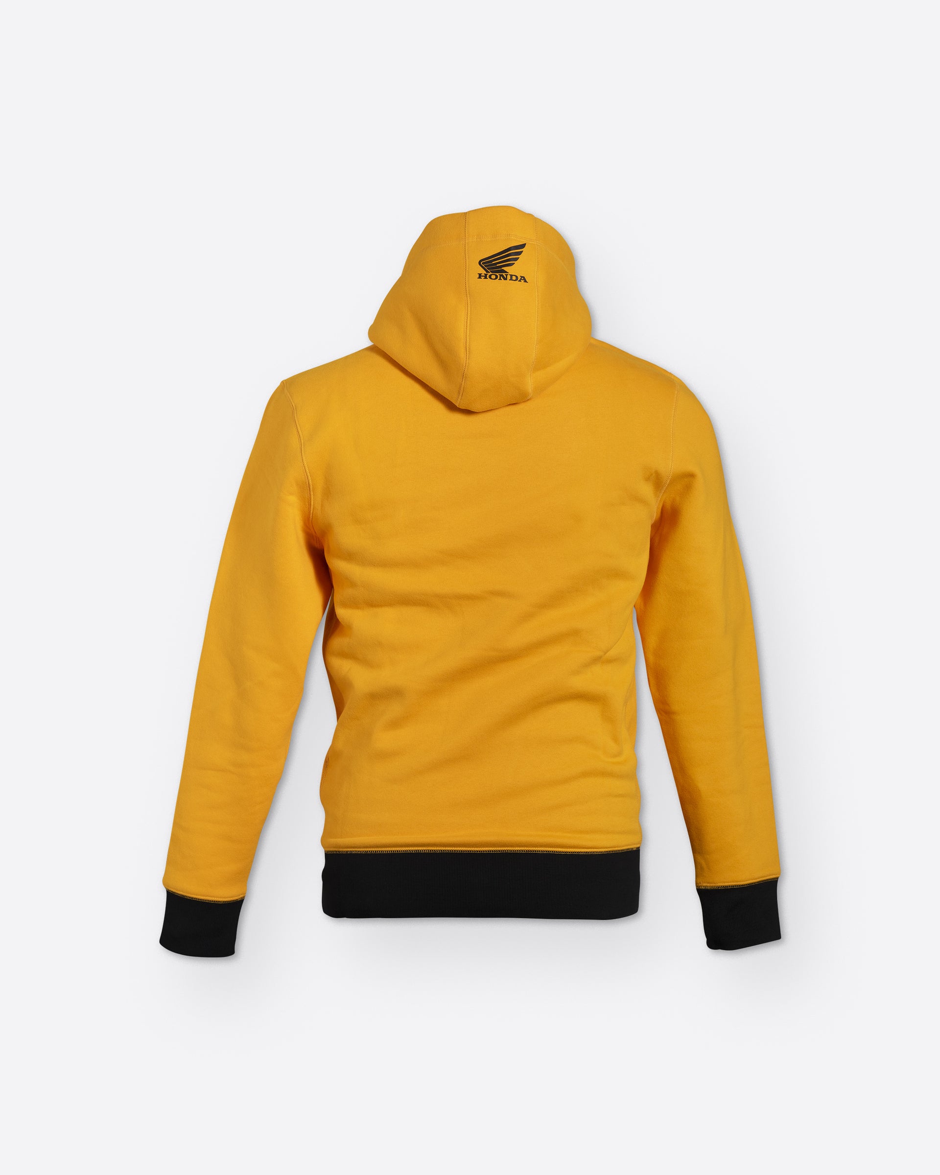 Honda Monkey Hoodie Gelb, Rückansicht.