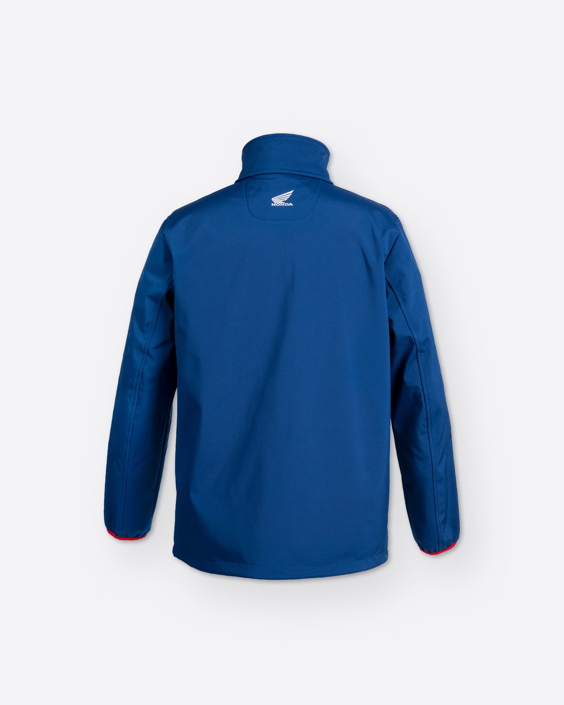 Honda Softshell-Jacke Blau, Rückansicht.