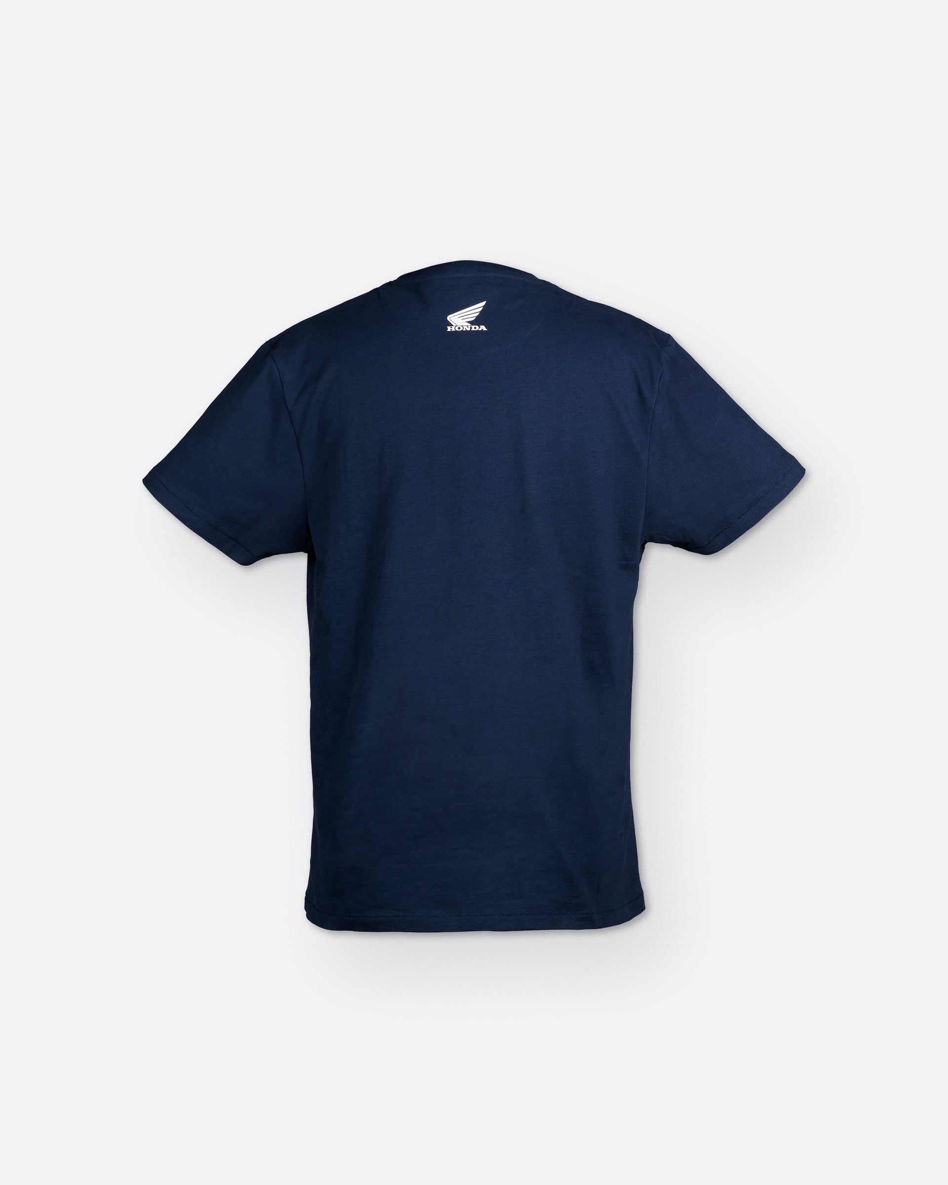 Honda Sunset T-Shirt Blau, Rückansicht.