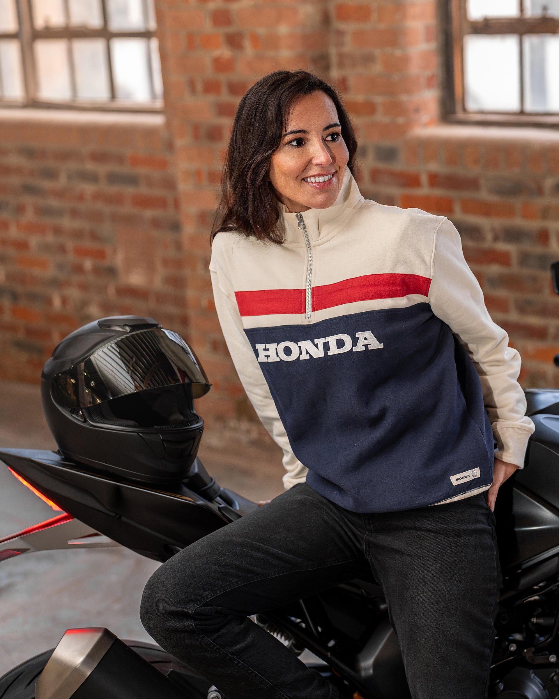 Honda Zipper-Sweatshirt Tricolor