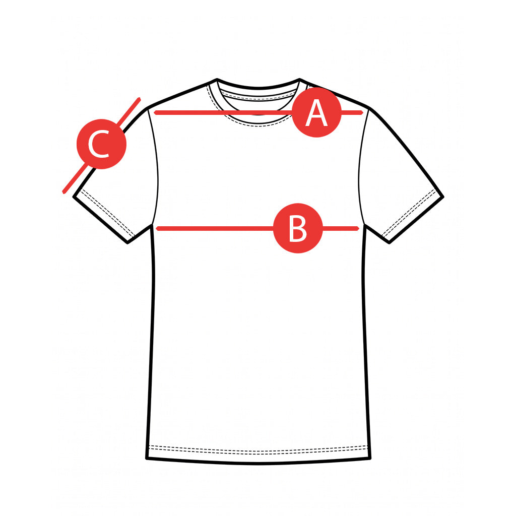 Maßskizze T-Shirts · Regular Fit